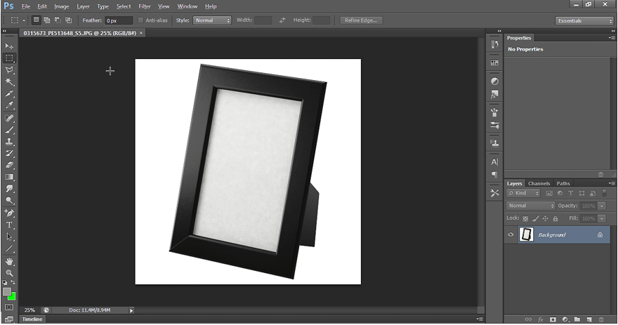 Frame in Photoshop application