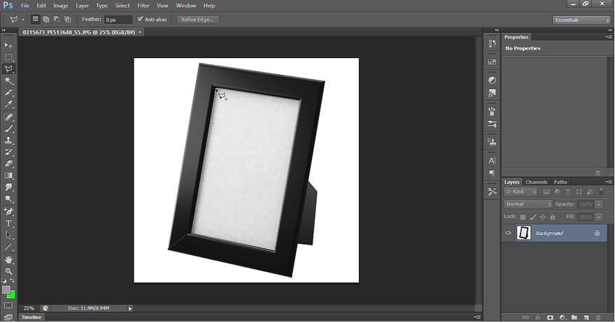 Use polygon lasso tool on Photo frame