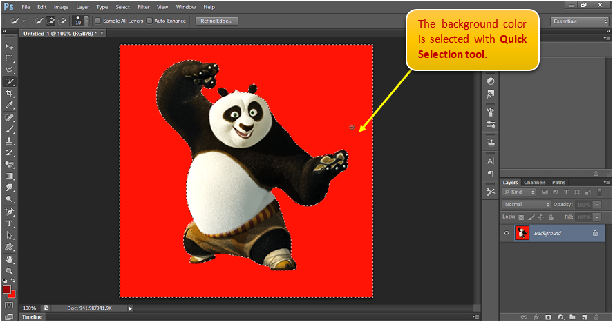 Background Selection with Quick Selection Tool.PNG