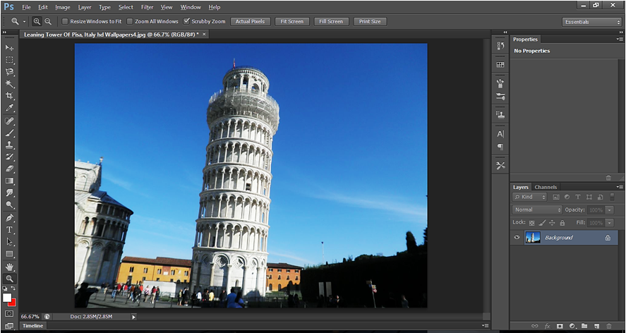 Crop tool to rotate the image