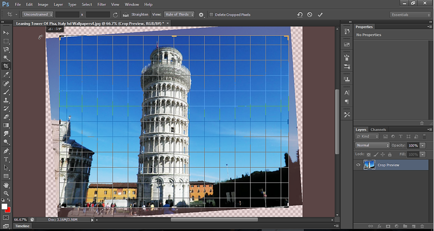 Rotate the image with Crop control
