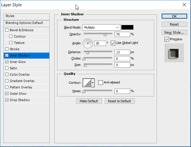 Apply Layer styles 1