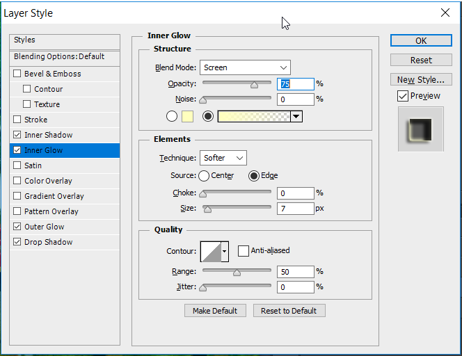 Apply Layer styles 2