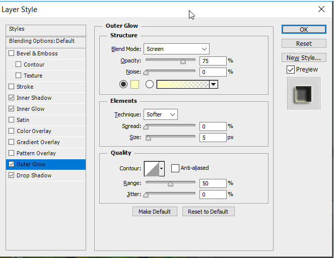 Apply Layer styles 3