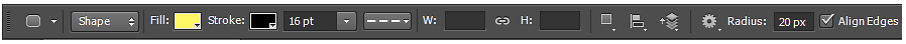 Rounded Rectangular Tool option bar.PNG