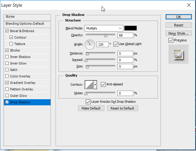 Set Layer style on custom shape 5