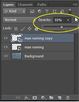 Adjust opacity