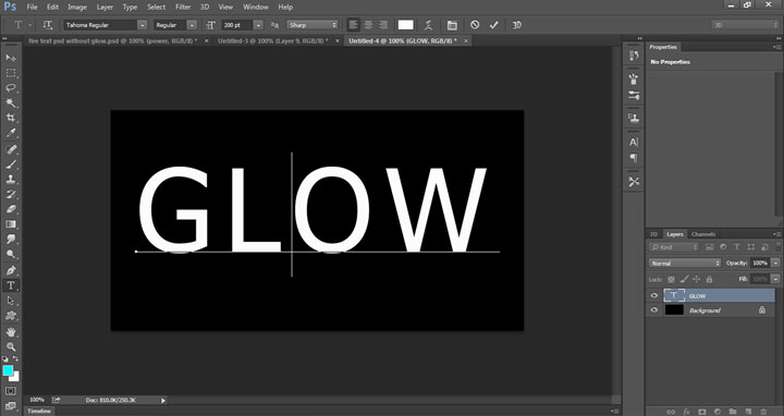 glow text